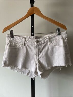 Guess Low Rise Raw Hem Cutoff Denim Jean Shorts White Size 30